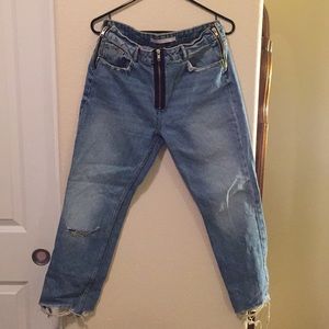 Zara boyfriend cropped jeans